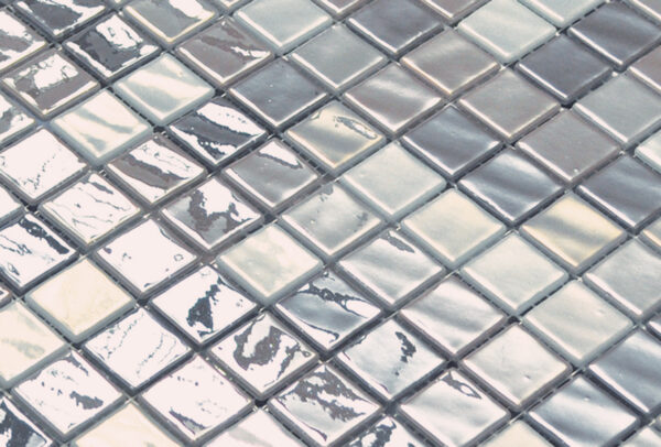 Opalo Iridiscent Grey Glass Mosaic Tile - Image 2